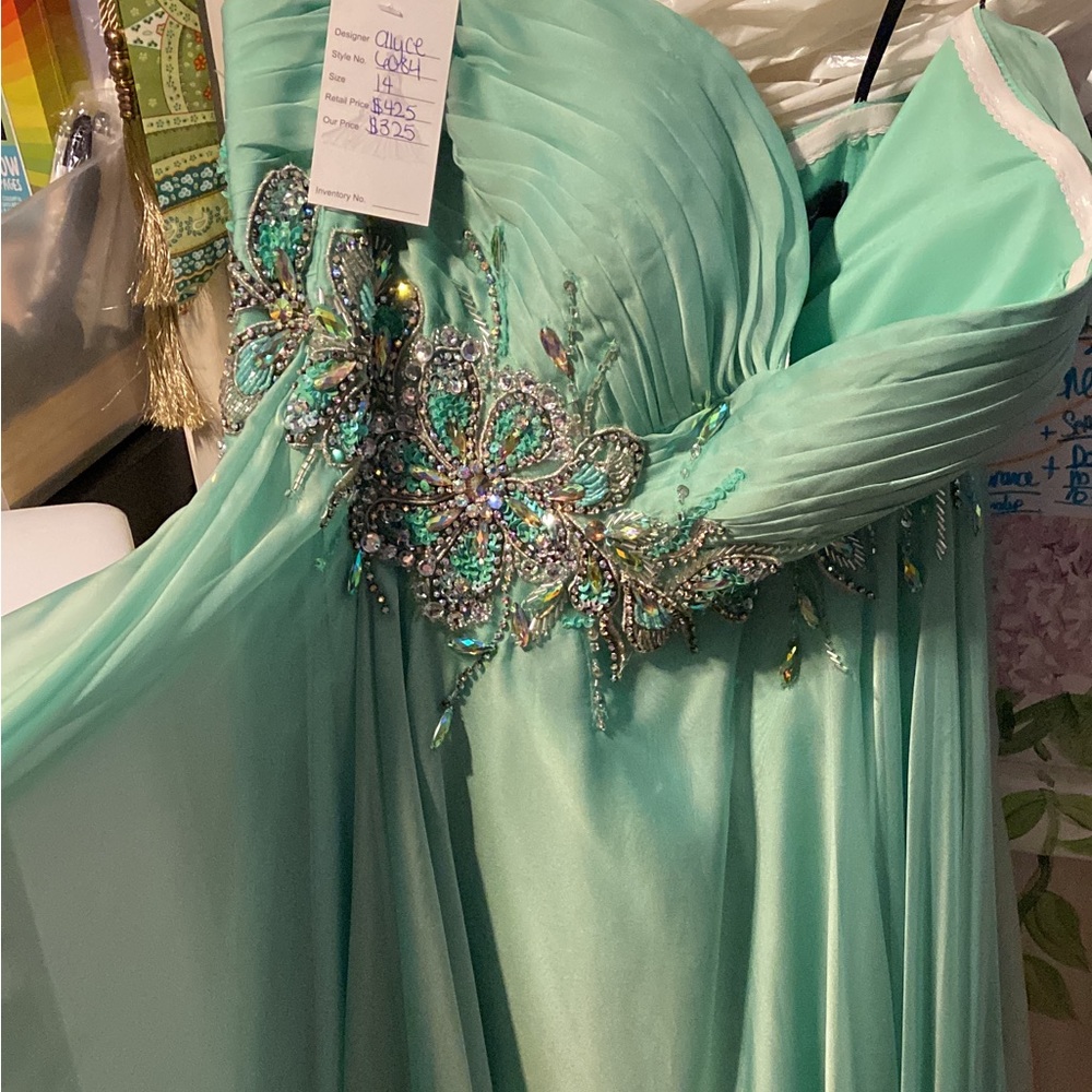 Alyce- size 14 strapless dress